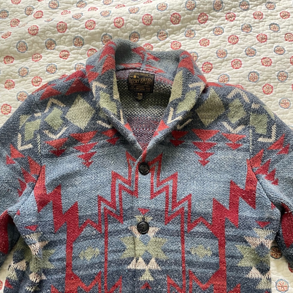 Lucky Brand Shawl Collared Cardigan Size Medium